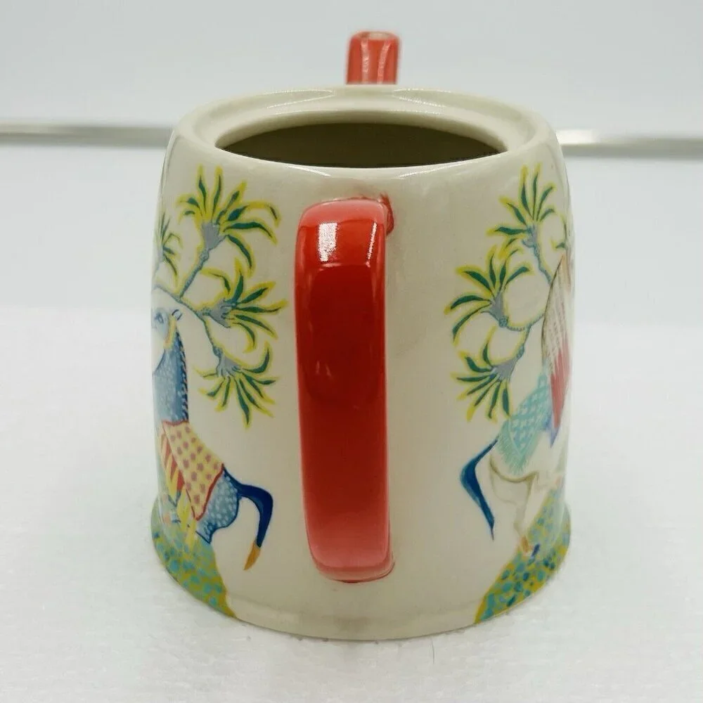 Anthropologie Paige Gemmel Eastern Animals Teapot Horses No Lid 4